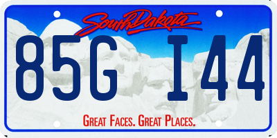 SD license plate 85GI44