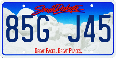 SD license plate 85GJ45