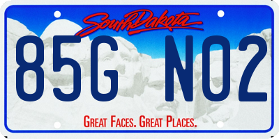 SD license plate 85GN02