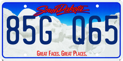 SD license plate 85GQ65