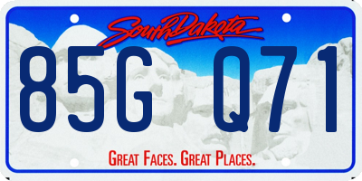 SD license plate 85GQ71