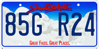 SD license plate 85GR24