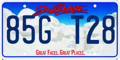 SD license plate 85GT28