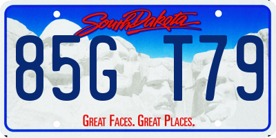 SD license plate 85GT79