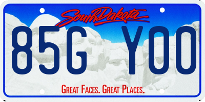 SD license plate 85GY00