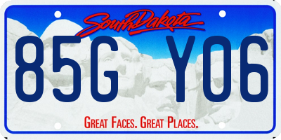 SD license plate 85GY06