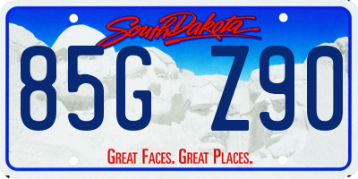 SD license plate 85GZ90