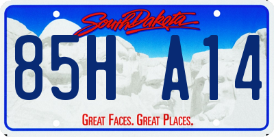 SD license plate 85HA14