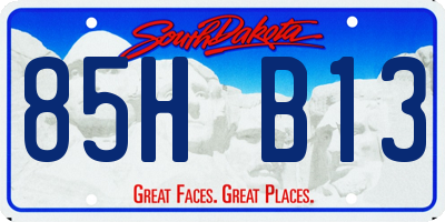 SD license plate 85HB13