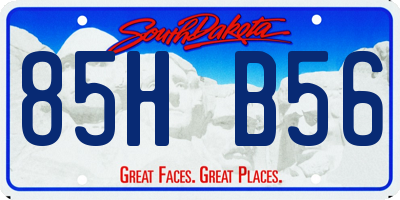 SD license plate 85HB56