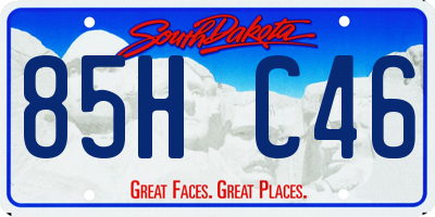 SD license plate 85HC46
