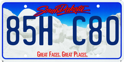 SD license plate 85HC80