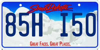 SD license plate 85HI50
