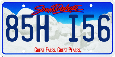 SD license plate 85HI56