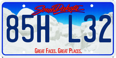 SD license plate 85HL32