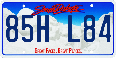SD license plate 85HL84