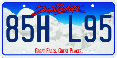 SD license plate 85HL95