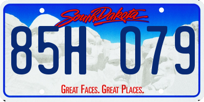 SD license plate 85HO79