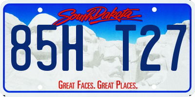 SD license plate 85HT27