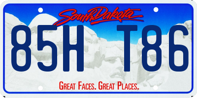 SD license plate 85HT86