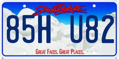 SD license plate 85HU82