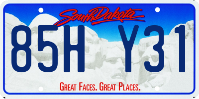 SD license plate 85HY31