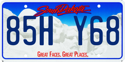SD license plate 85HY68