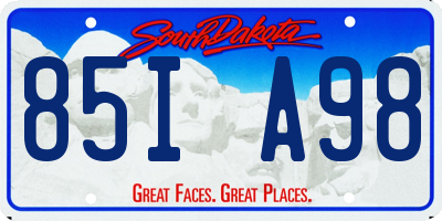SD license plate 85IA98