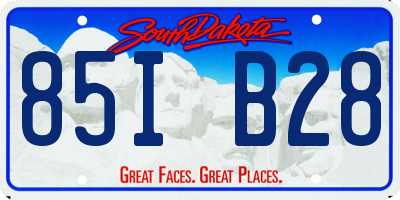 SD license plate 85IB28