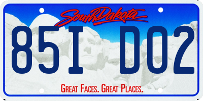 SD license plate 85ID02