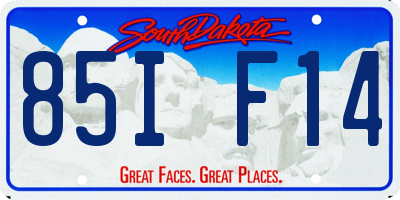 SD license plate 85IF14