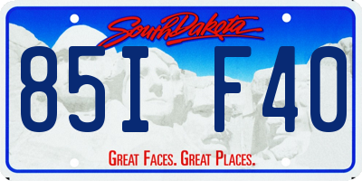 SD license plate 85IF40
