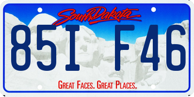 SD license plate 85IF46