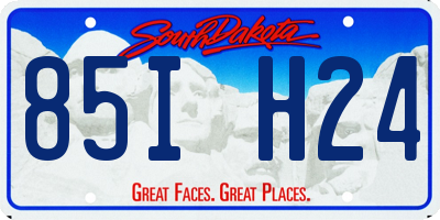 SD license plate 85IH24
