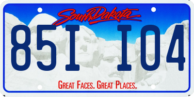 SD license plate 85II04