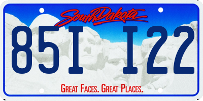 SD license plate 85II22