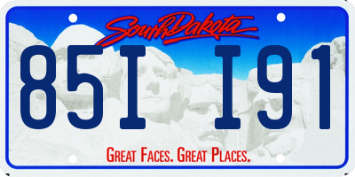 SD license plate 85II91