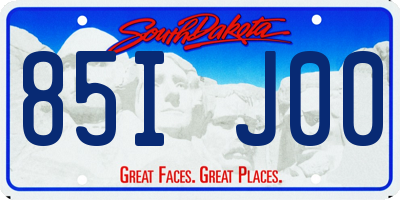 SD license plate 85IJ00
