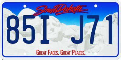 SD license plate 85IJ71