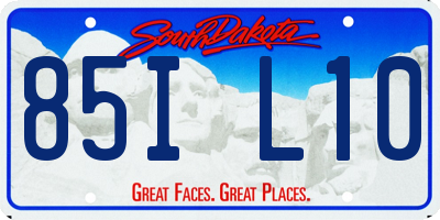 SD license plate 85IL10