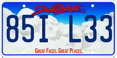 SD license plate 85IL33