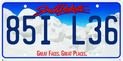 SD license plate 85IL36