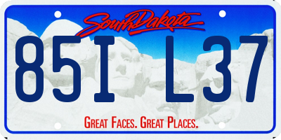 SD license plate 85IL37