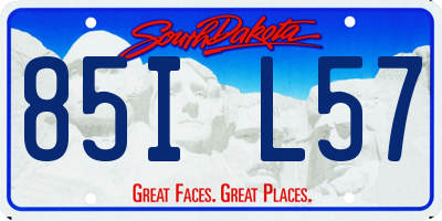 SD license plate 85IL57