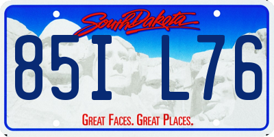 SD license plate 85IL76