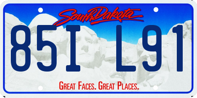 SD license plate 85IL91