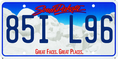 SD license plate 85IL96