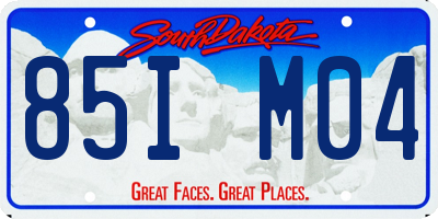 SD license plate 85IM04
