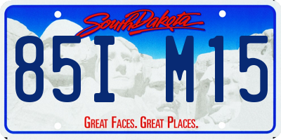 SD license plate 85IM15