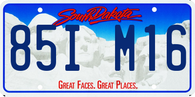 SD license plate 85IM16